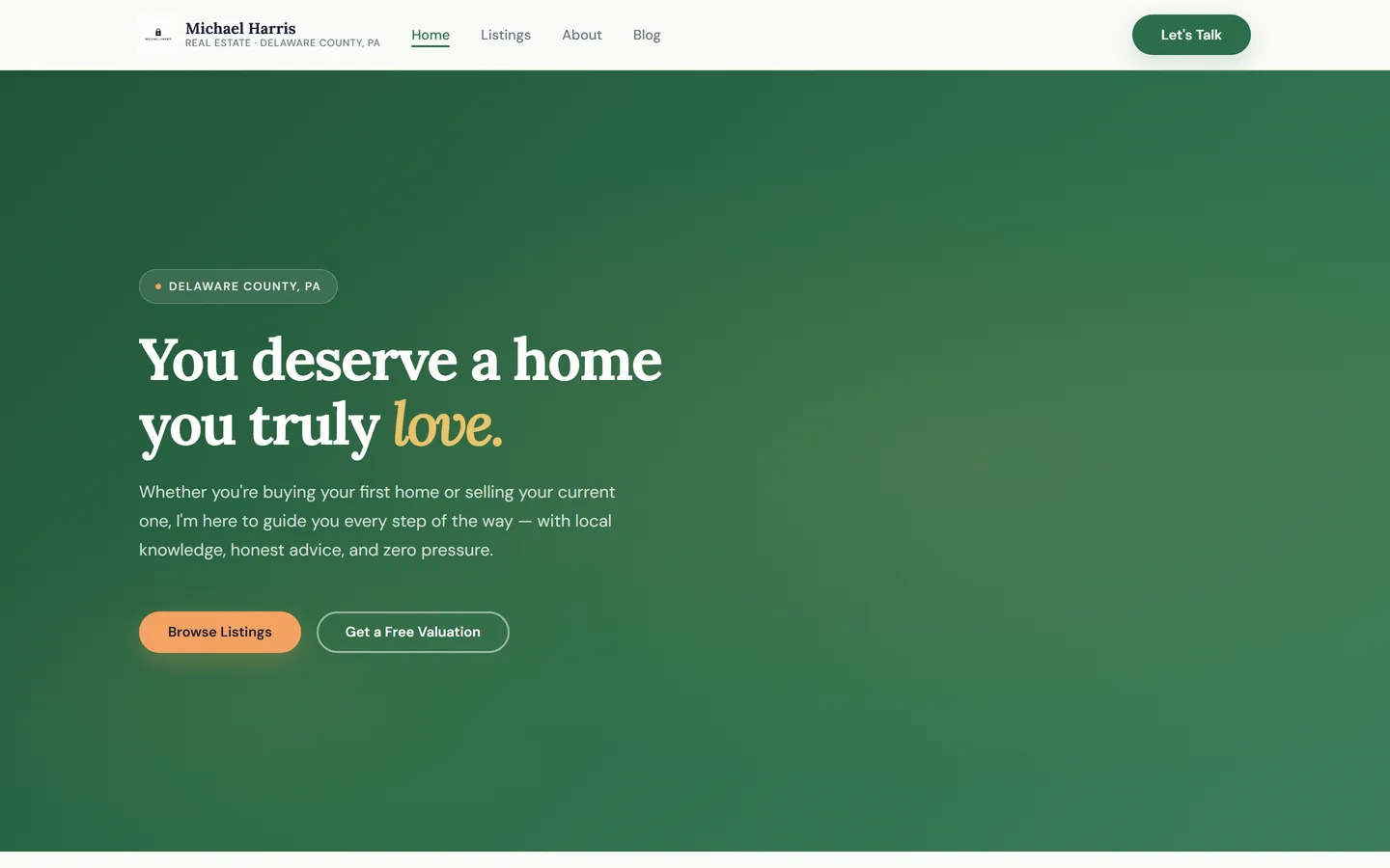 Michael Harris real estate website